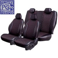 Чехлы Премиум Экокожа Байрон Ромб на Hyundai i40 2012-2019 г.в.